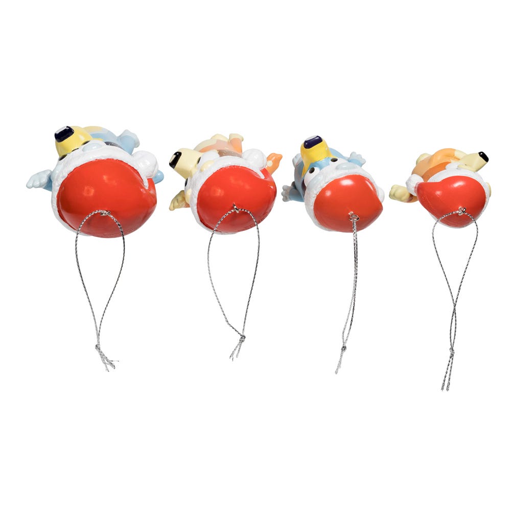 Kurt Adler Bluey and Family 4-Piece Ornament Set
